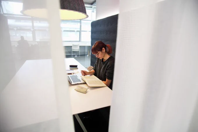 student studying at Harrow library