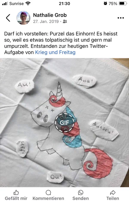 1. Zeichnung von Purzel