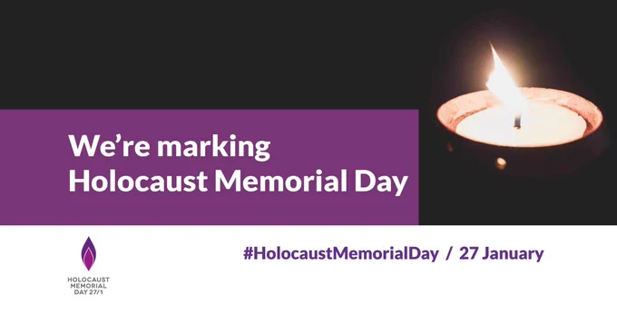 We're marking
Holocaust Memorial Day
HOLOCAUST MEMORIAL
DAY 27/1
#Holocaust Memorial Day / 27 January