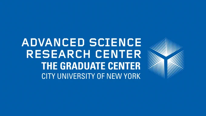 A graphic of the CUNY ASRC logo on a solid background.