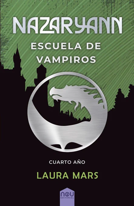 Portada del 4. Se ve la silueta de un dragón plateado (ou yeah) sobre fondo negro y verde.