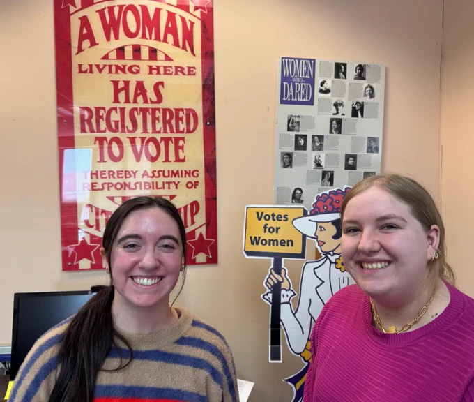 LWVSTL Interns Grace Desjardins and Claire Mascia