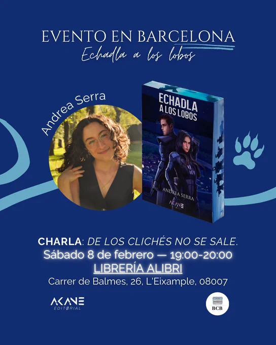 CHARLA: DE LOS CLICHÉS NO SE SALE.
Sábado 8 de febrero - 19:00-20:00
LIBRERÍA ALIBRI
Carrer de Balmes, 26, L'Eixample, 08007