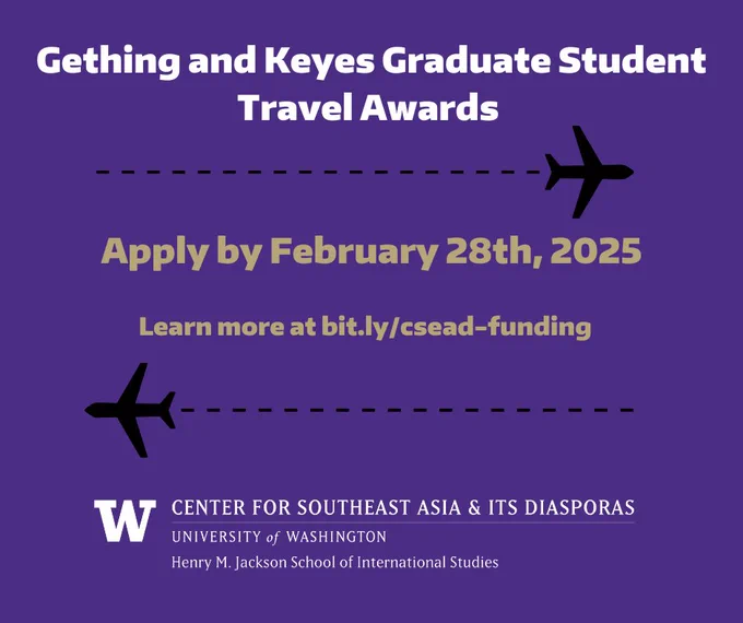 Gething and Keyes Graduate Student Travel Awards

Apply by Feb. 28, 2025

Learn more at bit.ly/csead-funding