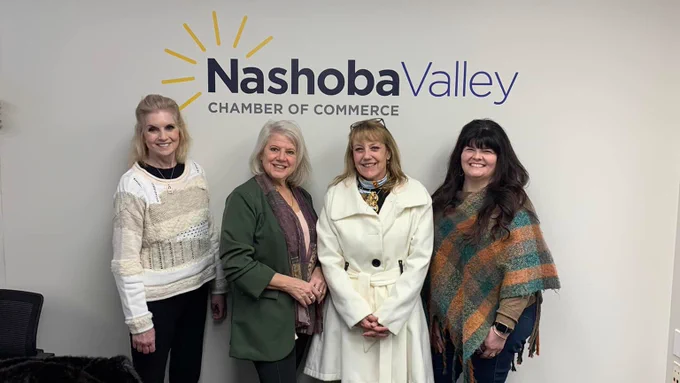 Moving forward together!  It was a bonus to hear insights from three former Middlesex West Chamber Board Chairs!
📷 Left to Right: Luann Colombo (Juice Plus ), Maura Haberman (Town of Acton), Amanda Harrington (Comfort Home Care), and Melissa Fetterhoff (Nashoba Valley Chamber).