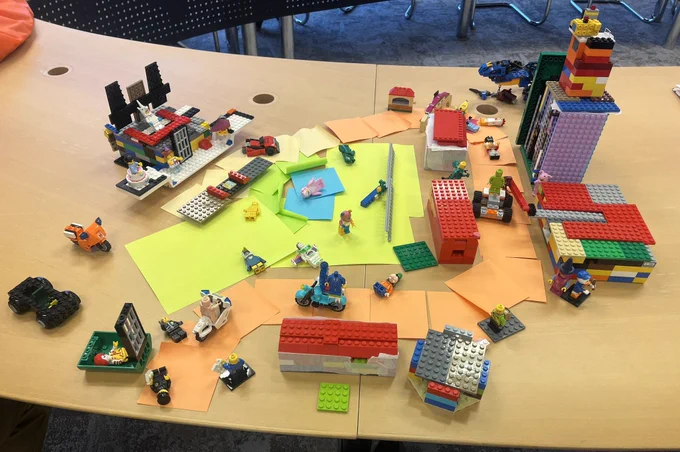 Team building, Lego town, OPF team meetings, SCRUM, The Hague