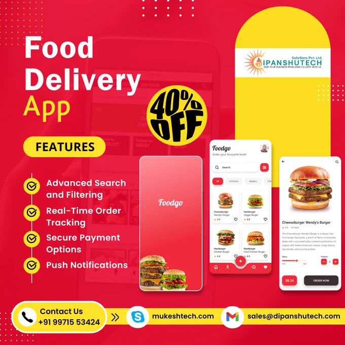 ✅ Advanced Search & Filtering
✅ Real-Time Order Tracking
✅ Secure Payment Options
✅ Push Notifications