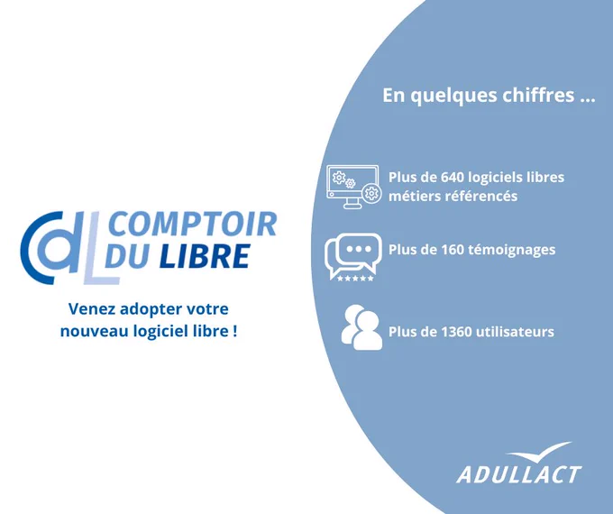 📢 [#LeComptoirduLibre] Explorez notre catalogue en ligne dédié à la découverte et à l'adoption de logiciels libres métiers.

💬 Notre communauté offre un espace pour partager vos expériences, trouver les bons outils et identifier des partenaires adéquats pour vous soutenir dans cette démarche vers l’opensource.

Le Comptoir du Libre aujourd’hui, c’est :
↪   de 640 logiciels libres métiers référencés 
↪   de 160 témoignages 
↪   de 1360 utilisateurs 

À la recherche d’un logiciel libre métier ?
▶️ https://comptoir-du-libre.org/fr/

#CollTerr #LogicielLibre #OpenSource #CDL