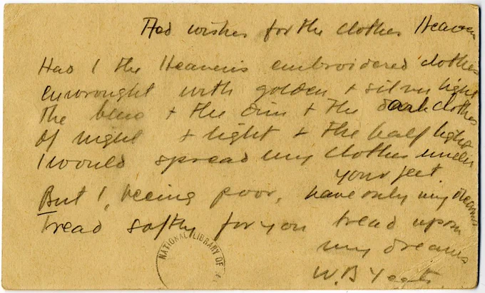 handwritten postcard