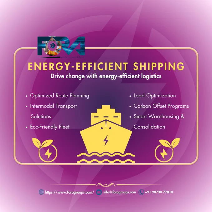 A cargo ship representing eco-friendly shipping practices.