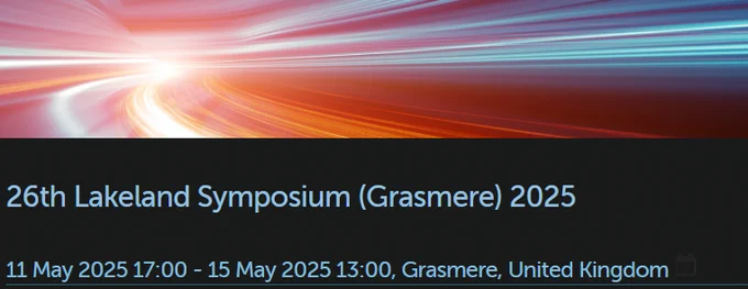 Abstract banner image
26th Lakeland Symposium (Grasmere) 2025
11 May 2025 17:00 - 15 May 2025 13:00
Grasmere, United Kingdom