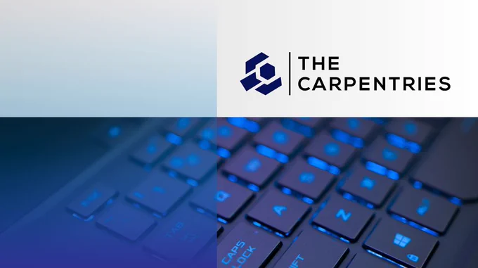 A keyboard, The Carpentries logo