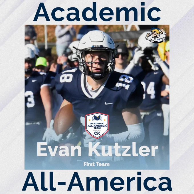 Evan Kutzler Academic All-America graphic