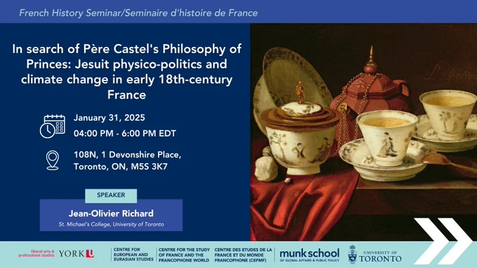 Join us on Jan 31st, 4pm-6pm for a talk by Jean-Olivier Richard.