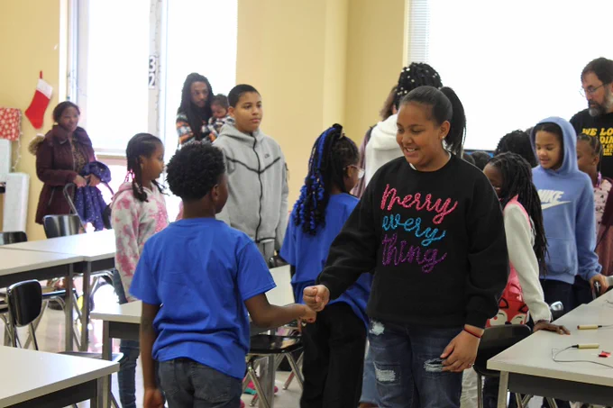Photo from Rockdale County Helen Ruffin Reading Bowl January 25, 2025 at RCA, of students, teachers/staff, parents and audience.