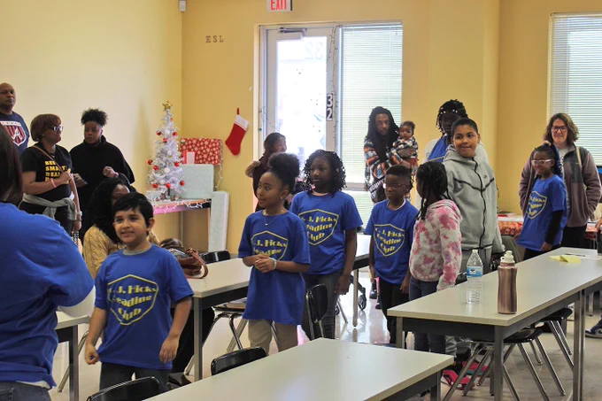 Photo from Rockdale County Helen Ruffin Reading Bowl January 25, 2025 at RCA, of students, teachers/staff, parents and audience.