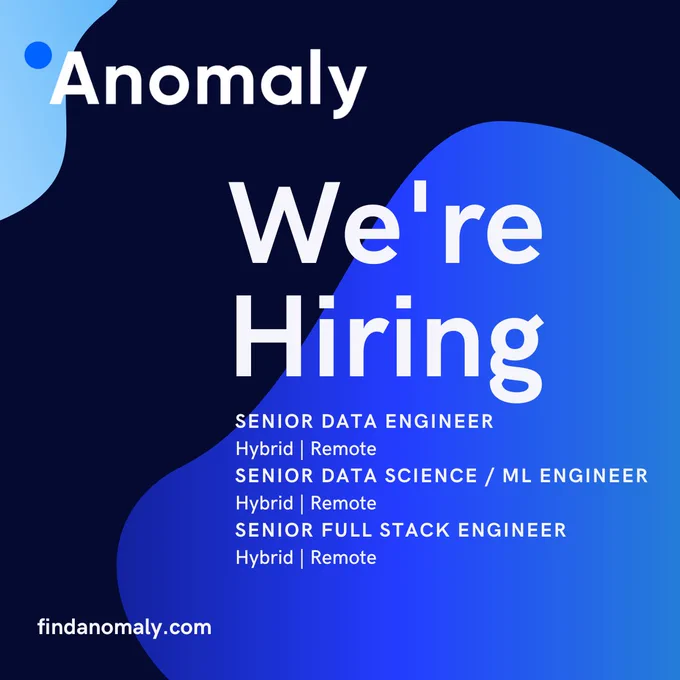 Anomaly is hiring. findanomaly.com