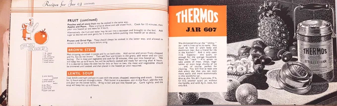 Recipes in the Thermos cookbook