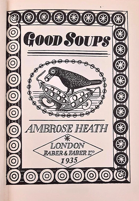 Black & white title page of Good Soups