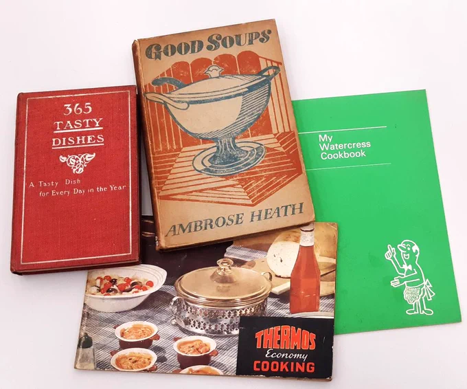 Collection of 4 historical cookbooks