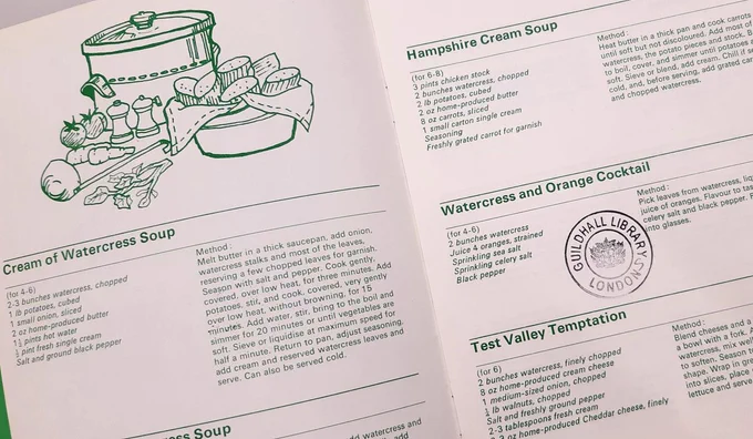 Recipes from Watercress Cookbook