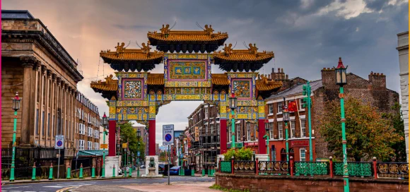 Image of China town in Liverpool