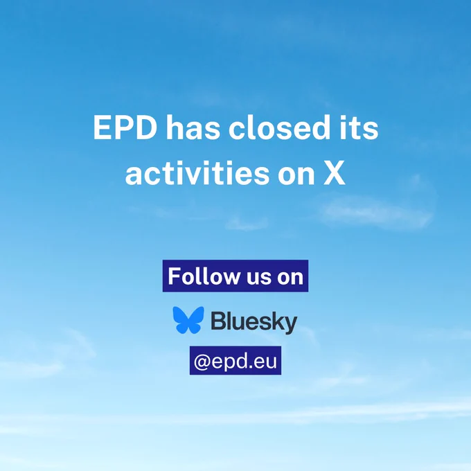 EPD has closed its activities on X. 

Follow us on Bluesky: @epd.eu