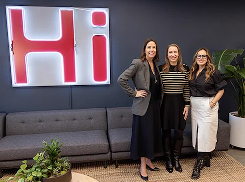 (L to R) Grace Leong, HUNTER CEO; Gabrielle Zucker, Global Chief Client Officer; and Gigi García Russo, Chief Transformation Officer