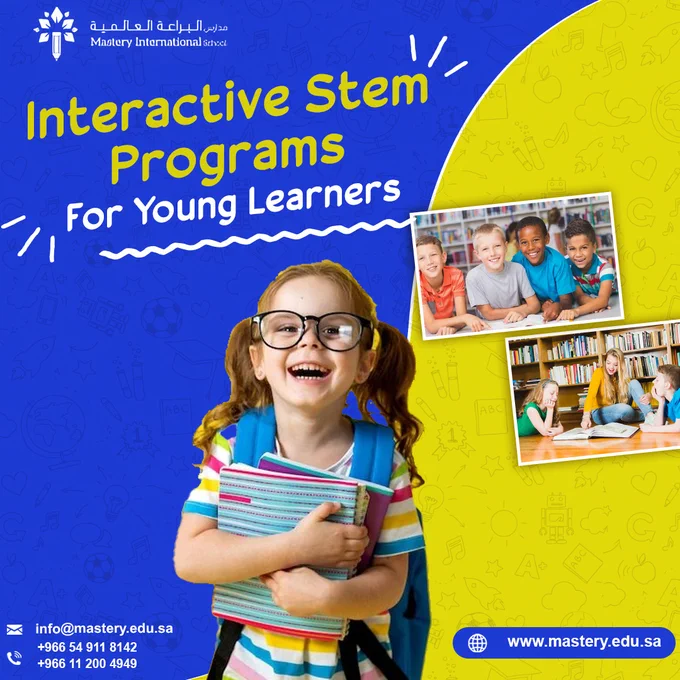 Mastery Education offers interactive STEM programs designed to engage young learners! Our hands-on approach fosters creativity, critical thinking, and problem-solving skills. From robotics to coding, we provide exciting learning experiences that ignite curiosity and inspire future innovators. Empower your child’s learning journey today! 

✅ Admissions are open 🤩
visit our Website:- https://mastery.edu.sa

#MasteryEducation #STEMPrograms #YoungLearners #FutureInnovators #HandsOnLearning #STEMEducation #CodingForKids #RoboticsForKids #CriticalThinking #CreativeLearning