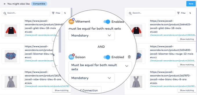 Compatible products can be easily connected thanks to a user-friendly relations widget. Check sitesearch360.com/enterprise/ for more information and get started today.
