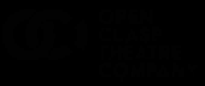 Two black links, one of which is unlinked to look like the letter C next to Open Clasp Theatre Company in bold black text.