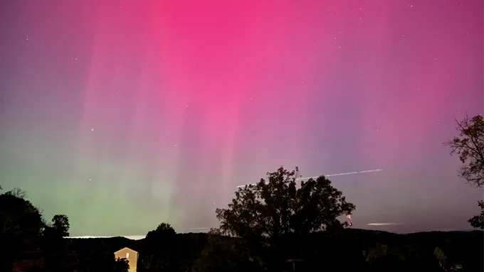 An aurora borealis