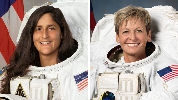 NASA astronaut Suni WIlliams just surpassed former astronaut Peggy Whitson's total spacewalking time of 60 hours and 21 minutes today. Suni is still outside in the vacuum of space removing radio communications hardware. Watch now on @NASA ... https://go.nasa.gov/406Ko1C