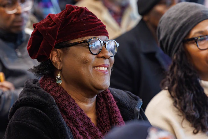 Photos: Mayor Brandon Johnson joins community members in celebration of the ribbon cutting for phase 1 of Fifth City Commons in East Garfield Park.