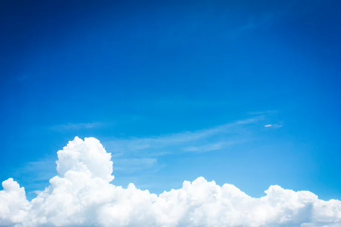 A blue sky with clouds