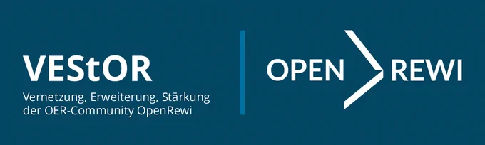 Die Logos von VEStOR (Projekt) und OpenRewi