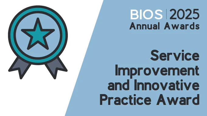 "BIOS Awards 2025. Service Improvement and Innovative Practice Award"