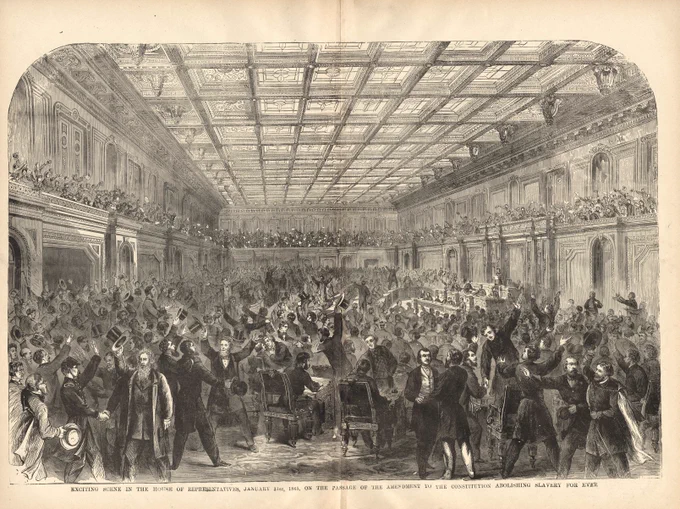 Crowded House chamber at the passage of the 13th Amendment