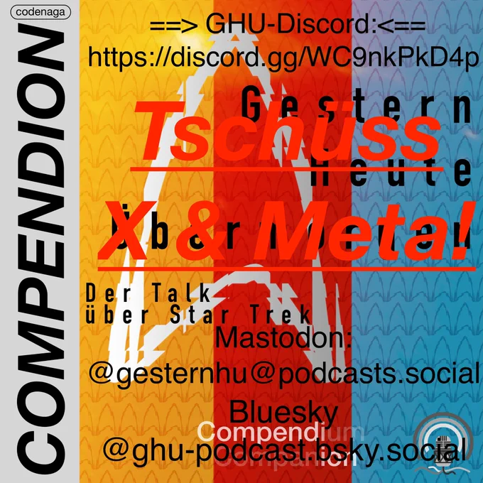 GHU Logo mit der Verabschiedung von X, Meta und den Möglichkeiten uns auf Discord, Mastodon und Bluesky zu erreichen.