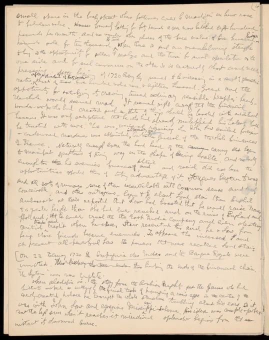 Bram Stoker John Law manuscript - TCD MS 11669 