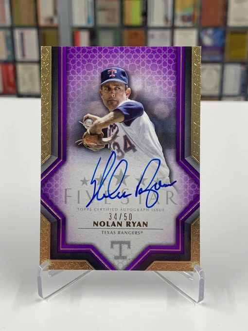 2023 Topps Five Star Certified Autograph Issue
Nolan Ryan, Texas Rangers
34/50