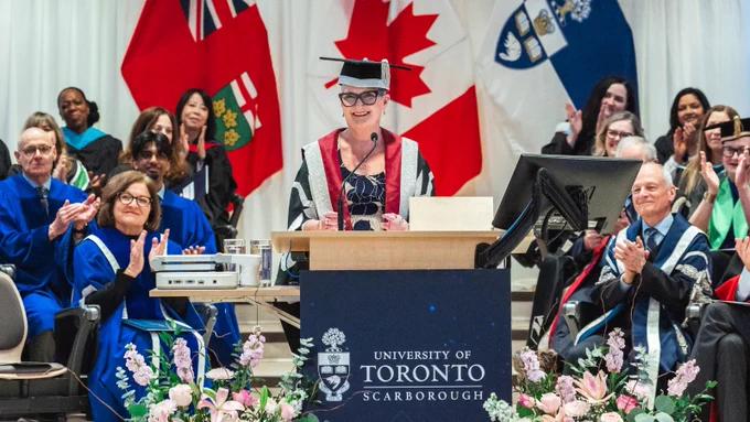 Photo of Linda Johnston at her installation