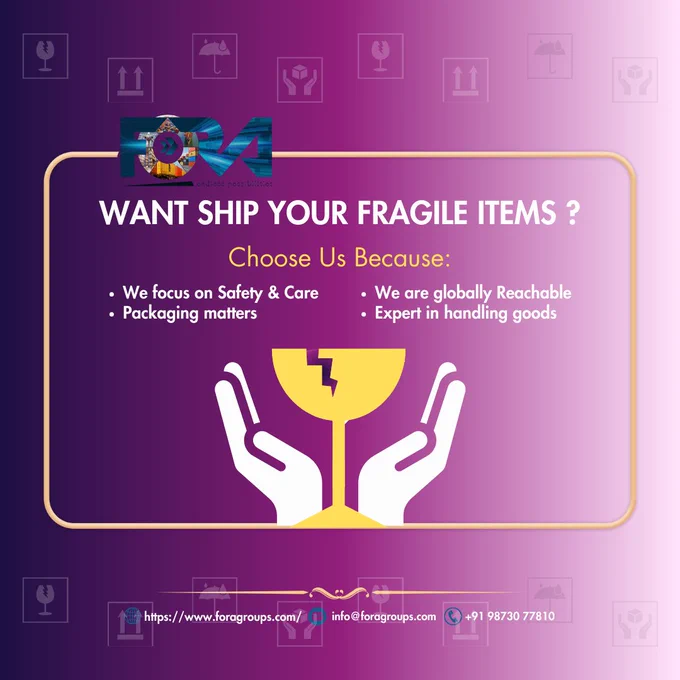 A fragile package handled with care for safe delivery.