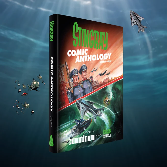 The cover of the second Stingray comic anthology book, Battle Lines