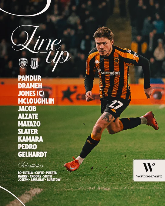 Starting XI: Ivor Pandur; Cody Drameh, Alfie Jones, Sean McLoughlin, Matty Jacob; Steven Alzate, Eliot Mantazo, Regan Slater; Abu Kamara, João Pedro, Joe Gelhardt

Subs: Thimothée Lo-Tutala, Lewie Coyle, Gustavo Puerta, Louie Barry, Matt Crooks, Andy Smith, Kyle Joseph, Nordin Amrabat, Mason Burstow