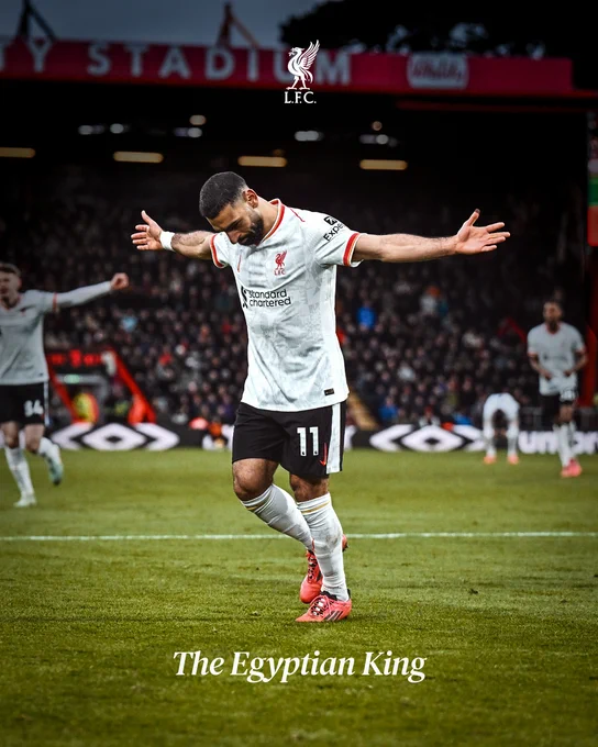 A graphic of Mo Salah that reads the Egyptian King.