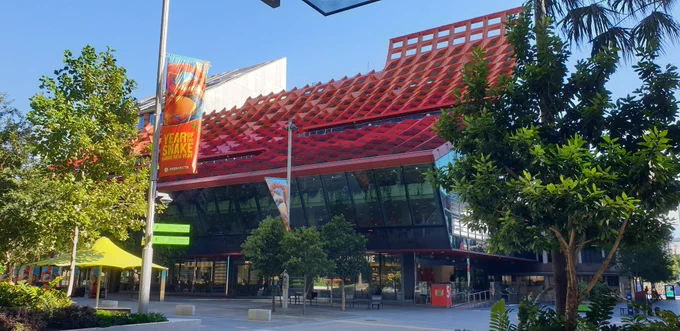 An exterior view of Parramatta Library. 