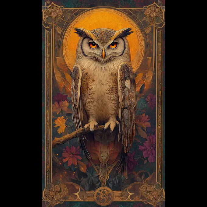 Mystical fantasy tarot cards