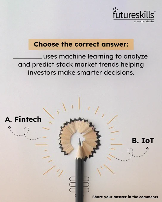 It's time to test your knowledge. Can you guess which technology uses machine learning to predict stock market trends? Cast your vote in the comments and let's see who gets it right.



#futureskills #MachineLearning #stockmarket #stockmarkettrends #AI #investing #QuizChallenge #Fintech #comment #techgame #quiz CCTV #SK23
