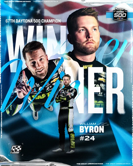 DAYTONA 500 winner graphic for William Byron.